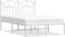 vidaXL - Bedframe - met - hoofdbord - metaal - wit - 120x190 - cm