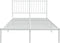 vidaXL - Bedframe - met - hoofdbord - metaal - wit - 120x190 - cm