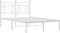 vidaXL - Bedframe - met - hoofdbord - metaal - wit - 120x190 - cm