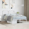 vidaXL - Bedframe - met - hoofdbord - metaal - wit - 120x190 - cm