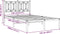 vidaXL - Bedframe - met - hoofdbord - metaal - wit - 120x190 - cm