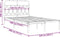 vidaXL - Bedframe - met - hoofdbord - metaal - wit - 120x190 - cm