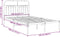 vidaXL - Bedframe - met - hoofdbord - metaal - wit - 120x190 - cm
