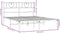 vidaXL - Bedframe - met - hoofdbord - metaal - wit - 120x190 - cm
