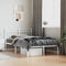vidaXL - Bedframe - met - hoofdbord - metaal - wit - 120x190 - cm