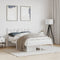 vidaXL - Bedframe - met - hoofdbord - metaal - wit - 120x190 - cm