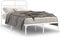 vidaXL - Bedframe - met - hoofdbord - metaal - wit - 120x190 - cm