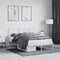 vidaXL - Bedframe - met - hoofdbord - metaal - wit - 120x190 - cm