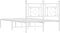 vidaXL - Bedframe - met - hoofdbord - metaal - wit - 120x190 - cm
