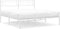 vidaXL - Bedframe - met - hoofdbord - metaal - wit - 120x190 - cm