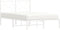 vidaXL - Bedframe - met - hoofdbord - metaal - wit - 120x190 - cm