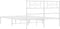 vidaXL - Bedframe - met - hoofdbord - metaal - wit - 120x190 - cm