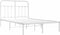 vidaXL - Bedframe - met - hoofdbord - metaal - wit - 120x190 - cm
