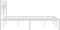 vidaXL - Bedframe - met - hoofdbord - metaal - wit - 120x190 - cm