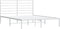 vidaXL - Bedframe - met - hoofdbord - metaal - wit - 120x190 - cm