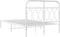 vidaXL - Bedframe - met - hoofdbord - metaal - wit - 120x190 - cm