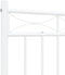 vidaXL - Bedframe - met - hoofdbord - metaal - wit - 120x190 - cm