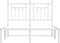 vidaXL - Bedframe - met - hoofdbord - metaal - wit - 120x190 - cm