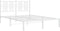 vidaXL - Bedframe - met - hoofdbord - metaal - wit - 120x190 - cm