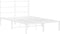 vidaXL - Bedframe - met - hoofdbord - metaal - wit - 120x190 - cm