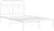 vidaXL - Bedframe - met - hoofdbord - metaal - wit - 120x190 - cm
