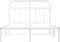 vidaXL - Bedframe - met - hoofdbord - metaal - wit - 120x190 - cm