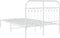 vidaXL - Bedframe - met - hoofdbord - metaal - wit - 120x190 - cm