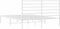 vidaXL - Bedframe - met - hoofdbord - metaal - wit - 120x190 - cm