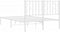 vidaXL - Bedframe - met - hoofdbord - metaal - wit - 120x190 - cm
