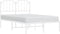 vidaXL - Bedframe - met - hoofdbord - metaal - wit - 120x190 - cm