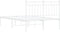 vidaXL - Bedframe - met - hoofdbord - metaal - wit - 120x190 - cm