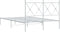 vidaXL - Bedframe - met - hoofdbord - metaal - wit - 120x190 - cm