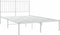 vidaXL - Bedframe - met - hoofdbord - metaal - wit - 120x190 - cm