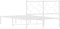 vidaXL - Bedframe - met - hoofdbord - metaal - wit - 120x190 - cm