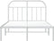 vidaXL - Bedframe - met - hoofdbord - metaal - wit - 120x190 - cm