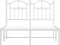 vidaXL - Bedframe - met - hoofdbord - metaal - wit - 120x190 - cm