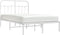 vidaXL - Bedframe - met - hoofdbord - metaal - wit - 120x190 - cm
