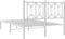 vidaXL - Bedframe - met - hoofdbord - metaal - wit - 120x190 - cm