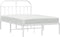 vidaXL - Bedframe - met - hoofdbord - metaal - wit - 120x190 - cm