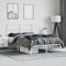 vidaXL - Bedframe - met - hoofdbord - metaal - wit - 120x190 - cm