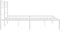 vidaXL - Bedframe - met - hoofdbord - metaal - wit - 120x190 - cm
