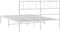 vidaXL - Bedframe - met - hoofdbord - metaal - wit - 120x190 - cm