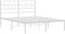 vidaXL - Bedframe - met - hoofdbord - metaal - wit - 120x190 - cm