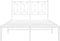 vidaXL - Bedframe - met - hoofdbord - metaal - wit - 120x190 - cm
