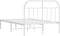vidaXL - Bedframe - met - hoofdbord - metaal - wit - 120x190 - cm