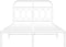 vidaXL - Bedframe - met - hoofdbord - metaal - wit - 120x190 - cm