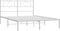 vidaXL - Bedframe - met - hoofdbord - metaal - wit - 120x190 - cm