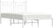 vidaXL - Bedframe - met - hoofdbord - metaal - wit - 120x190 - cm