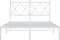 vidaXL - Bedframe - met - hoofdbord - metaal - wit - 120x190 - cm