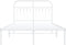 vidaXL - Bedframe - met - hoofdbord - metaal - wit - 120x190 - cm
